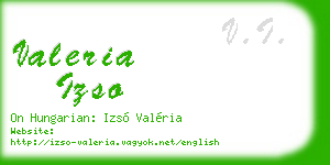 valeria izso business card